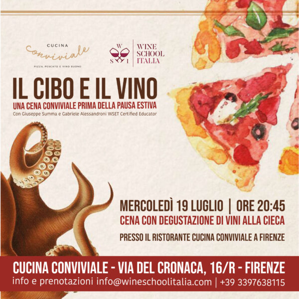 serata CONVIVIALE Cena con abbinamento cibo e vino presso il ristorante Cucina Conviviale
