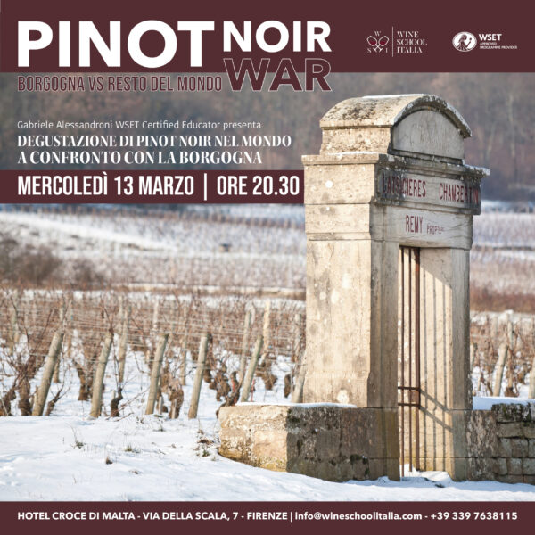 serata Pinot Noir Pinot Noir War | Borgogna VS resto del mondo