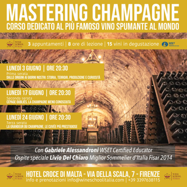 CHAMPAGNE_Firenze_FINAL Mastering Champagne | Corso in tre serate dedicate allo Champagne