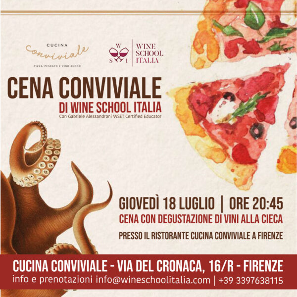 serata CONVIVIALE_2024 Giovedì 18 luglio | Cena Conviviale di Wine School Italia