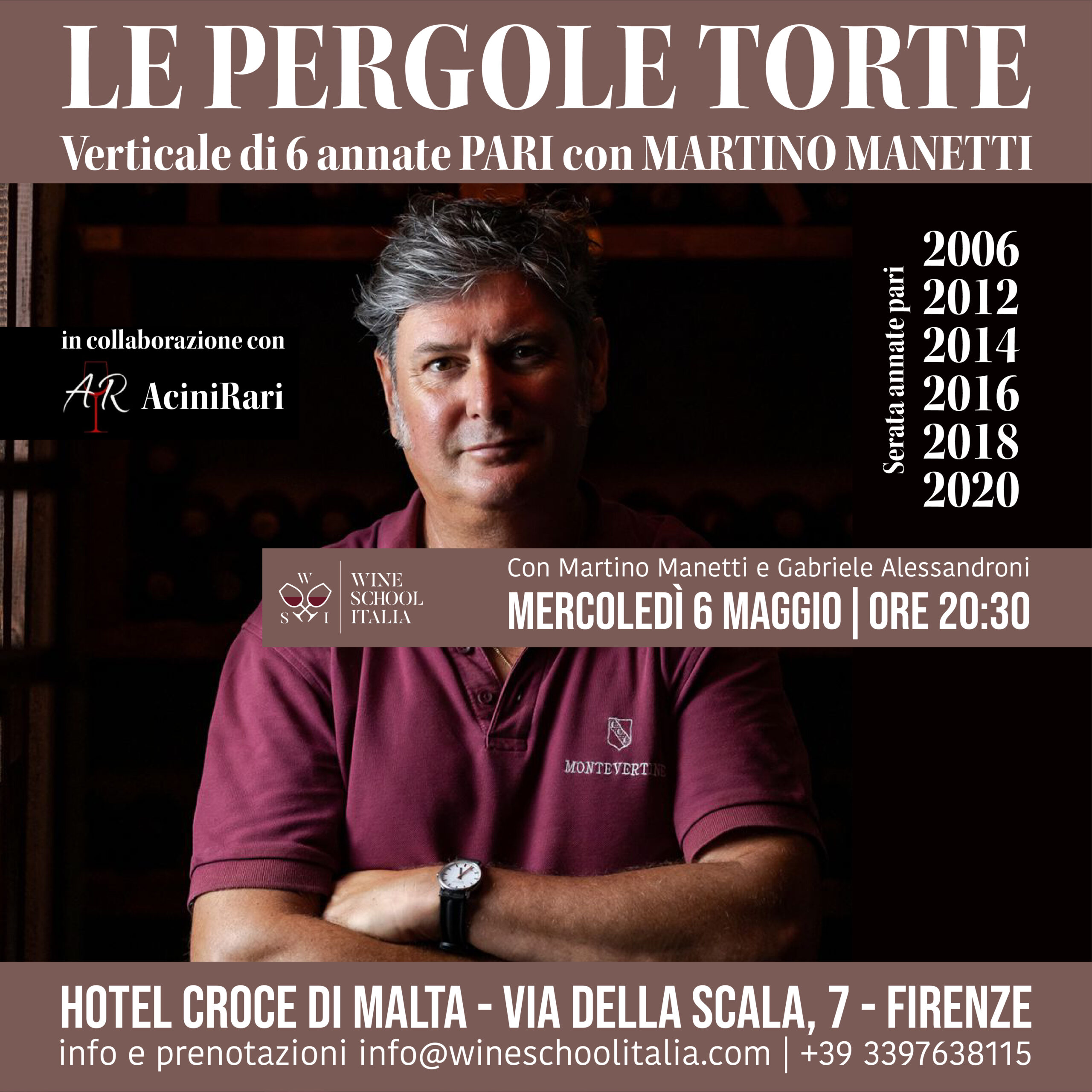 Verticale Le Pergole Torte nelle annate pari con Martino Manetti